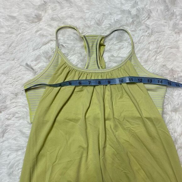 Lululemon Tank Top No Limits Yellow Womens Size 8 Athletic Shirt Gym Workout - Picture 2 of 7